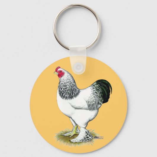 Brahma: Lichte rooster Sleutelhanger (Voorkant)