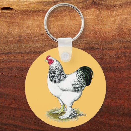 Brahma: Lichte rooster Sleutelhanger (Voorkant)