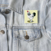 Brahma: Lichte rooster Vierkante Button 5,1 Cm (In situ)