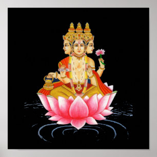 BRAHMA - PRAJAPATI - HINDU GODDESS POSTER