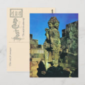 Brahma standbeeld, centrale heilige, Prambanaan, J Briefkaart (Voorkant / Achterkant)