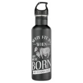 Brahman Bull Cattle Mini Zebu Koe Premium Waterfles (Voorkant)