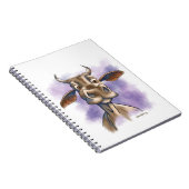 Brahman Cow Cartoon Notitieboek (Rechterzijde)