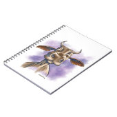 Brahman Cow Cartoon Notitieboek (Linkerzijde)