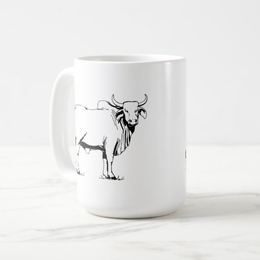 Brahman Cow Koffiemok (Voorkant links)