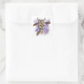 Brahman Koe Cartoon Vierkante Sticker (Tas)
