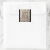 Brahman stele schildert de Trimurti af Vierkante Sticker (Tas)