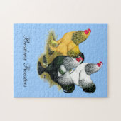 Brahmas Drie Roosters Legpuzzel (Horizontaal)