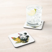 Brahmas Drie Roosters Onderzetter (Rechterzijde)