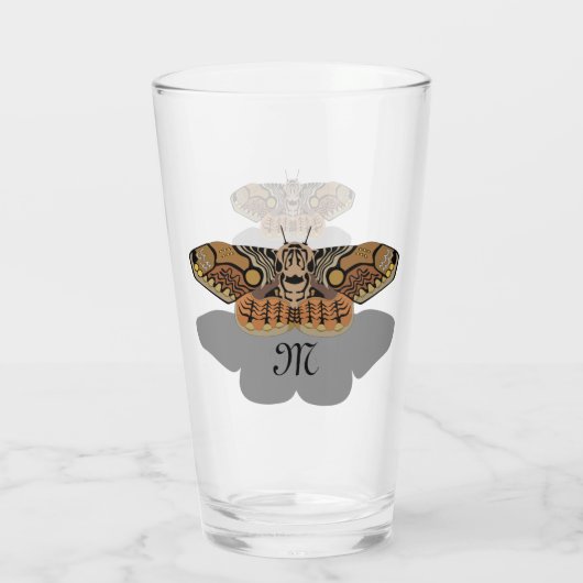 Brahmin Moth Monogram Glas (Achterkant)
