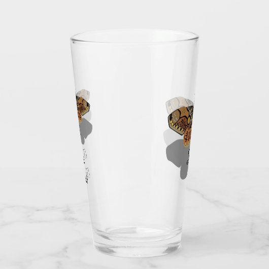 Brahmin Moth Monogram Glas (Links)