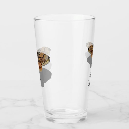 Brahmin Moth Monogram Glas (Rechts)