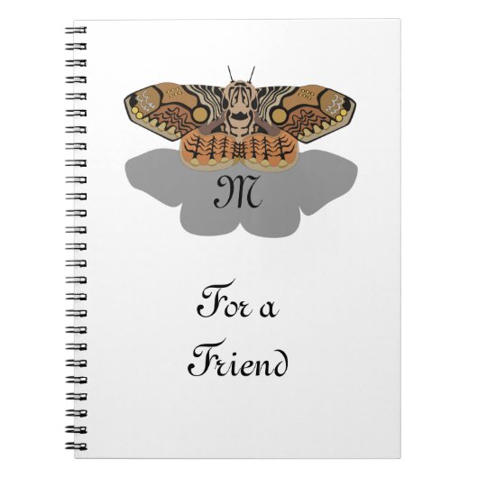 Brahmin Moth Monogram Notitieboek (Voorkant)