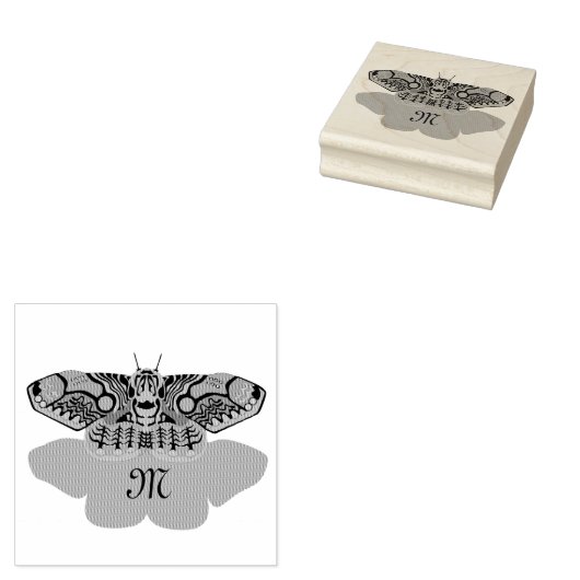 Brahmin Moth Monogram Rubberstempel (Gestempeld)
