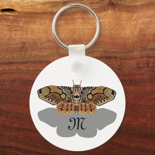 Brahmin Moth Monogram Sleutelhanger (Voorkant)