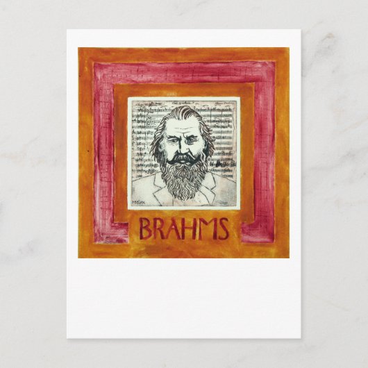 Brahms briefkaart (Voorkant)