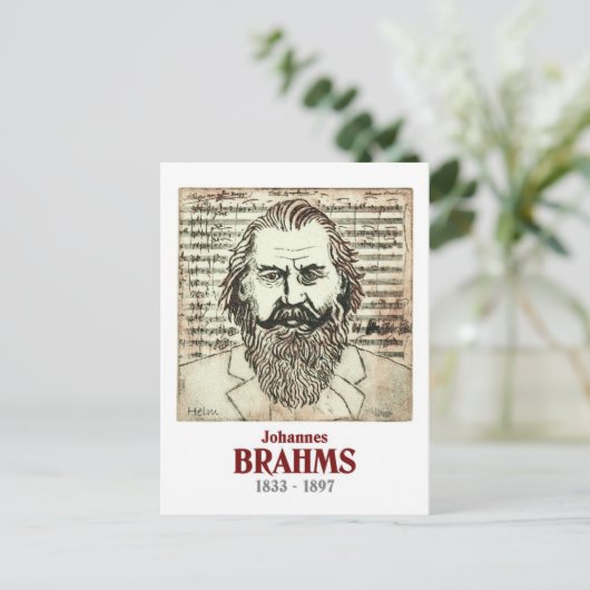 Brahms Briefkaart (Staand voorkant)