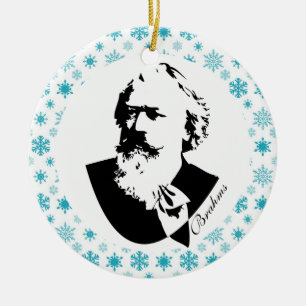 Brahms Composer Music Kerstmis Keramisch Ornament