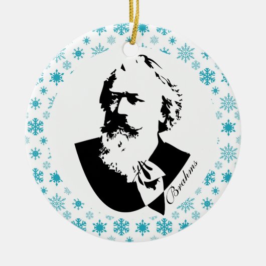 Brahms Composer Music Kerstmis Keramisch Ornament (Voorkant)