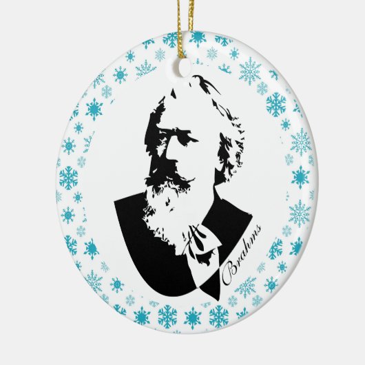 Brahms Composer Music Kerstmis Keramisch Ornament (Links)
