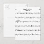 Brahms Lullaby Sheet Music Briefkaart (Voorkant / Achterkant)