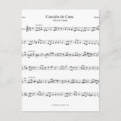 Brahms Lullaby Sheet Music Briefkaart (Voorkant)