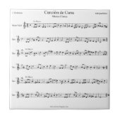 Brahms Lullaby Sheet Music Tegeltje (Voorkant)