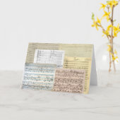 Brahms Muziek Manuscripts Kaart (Gele Bloem)