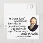 Brahms over componeren briefkaart (Voorkant / Achterkant)
