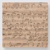 Brahms Theme en Varianten Muziek Manuscript Stenen Onderzetter (Voorkant)