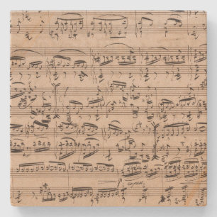 Brahms Theme en Varianten Muziek Manuscript Stenen Onderzetter