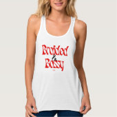 Braid Hairstyle Racerback Graphic Tank Top (Voorkant)