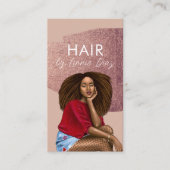 Braid Salon Beauty Black Bold Typografie Visitekaartje (Voorkant)