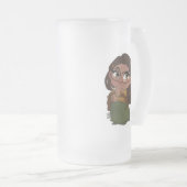 Braid Watch Lezbi Nerdy Chibi Frosted Mug Matglas Bierpul (Voorkant rechts)