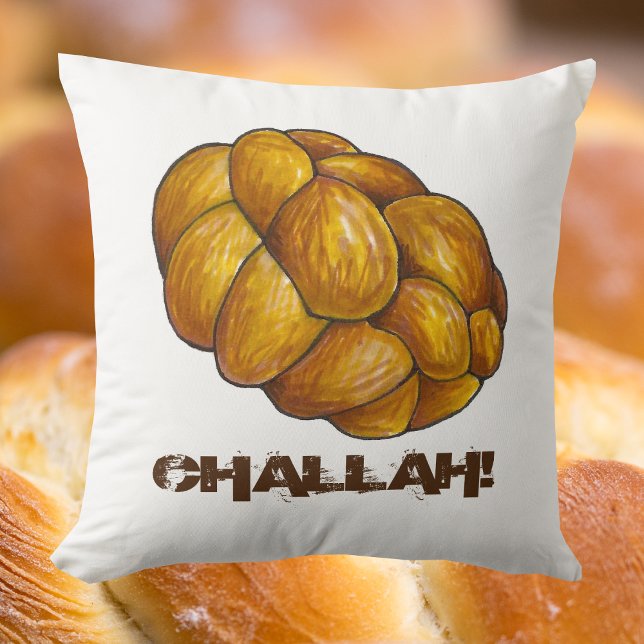Braided Challah Bread Loaf Jewish Holiday Baking Kussen (Challah pillow)