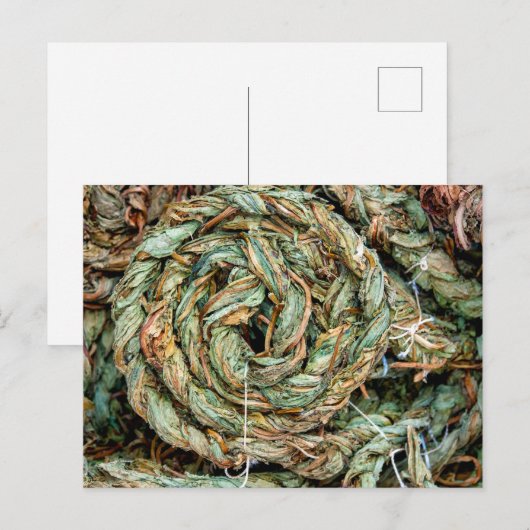 Braided dried sorrel leaves Briefkaart (Voorkant / Achterkant)
