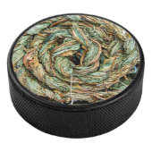  Braided dried sorrel leaves Hockey Puck (3/4)