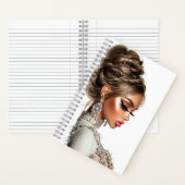  Braided Elegance Glam Girl Spiral Notebook Notitieboek (Binnen)