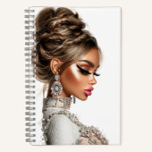  Braided Elegance Glam Girl Spiral Notebook Notitieboek (Voorkant)