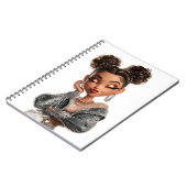 Braided Glam Girl Spiral Photo Notebook Notitieboek (Linkerzijde)