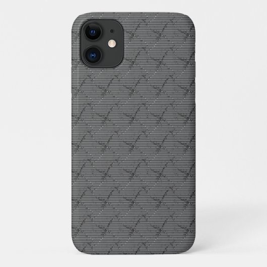 Braided grijs met kleine strepen en met een pixel Case-Mate iPhone case (Achterkant)