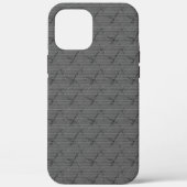Braided grijs met kleine strepen en pixelbekleed Case-Mate iPhone case (Achterkant)