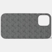 Braided grijs met kleine strepen en pixelbekleed Case-Mate iPhone case (Achterkant (horizontaal))