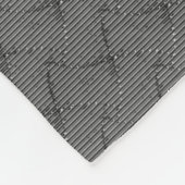 Braided grijs met kleine strepen en pixelbekleed fleece deken (Hoek)