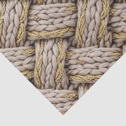 Braided Thread Knit Texture – Warm Beige (3) Tissuepapier (Detail)