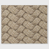 Braided Thread Knit Texture – Warm Beige Cadeaupapier (Vlak)