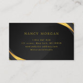 Braids Black And Gold Business Card Visitekaartje (Achterkant)