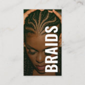 Braids bold Typography script handwritten photo  Visitekaartje (Voorkant)