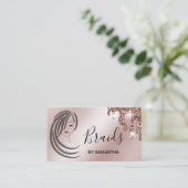 Braids Braided Hair Afro American Woman Business C Visitekaartje (Staand voorkant)