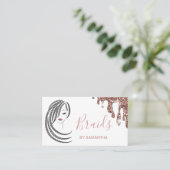 Braids Braided Hair Afro American Woman Visitekaartje (Staand voorkant)